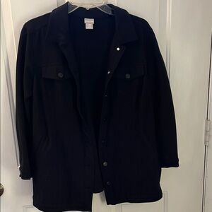 Chico’s Black Shirt Jacket 2P